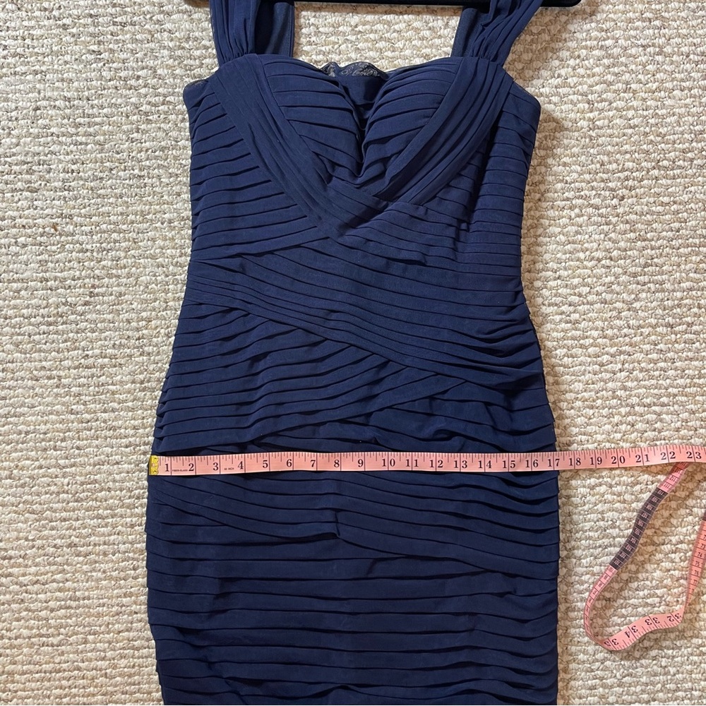 Xscape Navy Cocktail Dress - Picture 7 of 10
